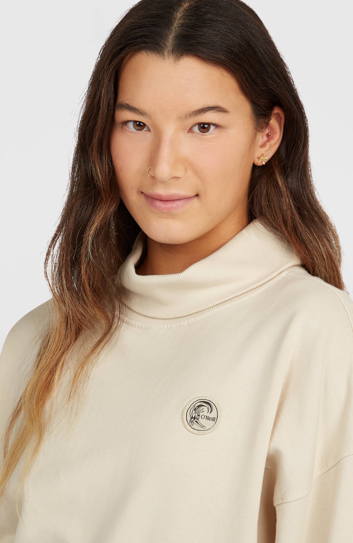 O'Riginals sweater met hoge hals | Linen White