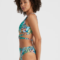 Bikini Sofie - Love Longline Triangle | Blue Comic Seaweed