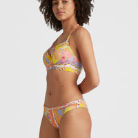 Bikinitop Panama Mould Wire Bra | Yellow Scarf Print