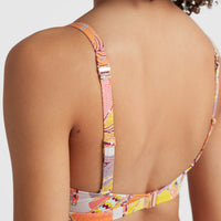 Bikinitop Panama Mould Wire Bra | Yellow Scarf Print