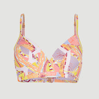 Bikinitop Panama Mould Wire Bra | Yellow Scarf Print