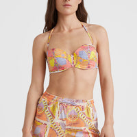 Bikinitop Havaa Mould Wire Bandeau | Yellow Scarf Print