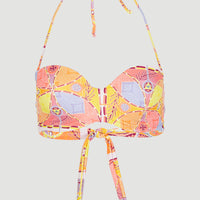 Bikinitop Havaa Mould Wire Bandeau | Yellow Scarf Print