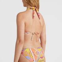 Bikinitop Sao Mix Mould Halter | Yellow Scarf Print