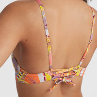 Bikinitop Wave Bralette | Yellow Scarf Print