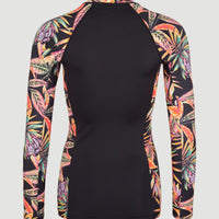 Shirt Anglet met lange mouwen en beschermingsfactor UPF 50+ | Black Tropical Flower