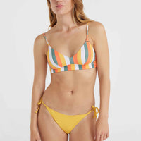 Wave Crop bikinitop | Orange Multistripe