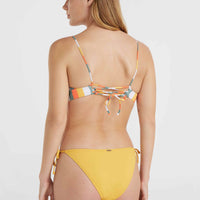 Wave Crop bikinitop | Orange Multistripe