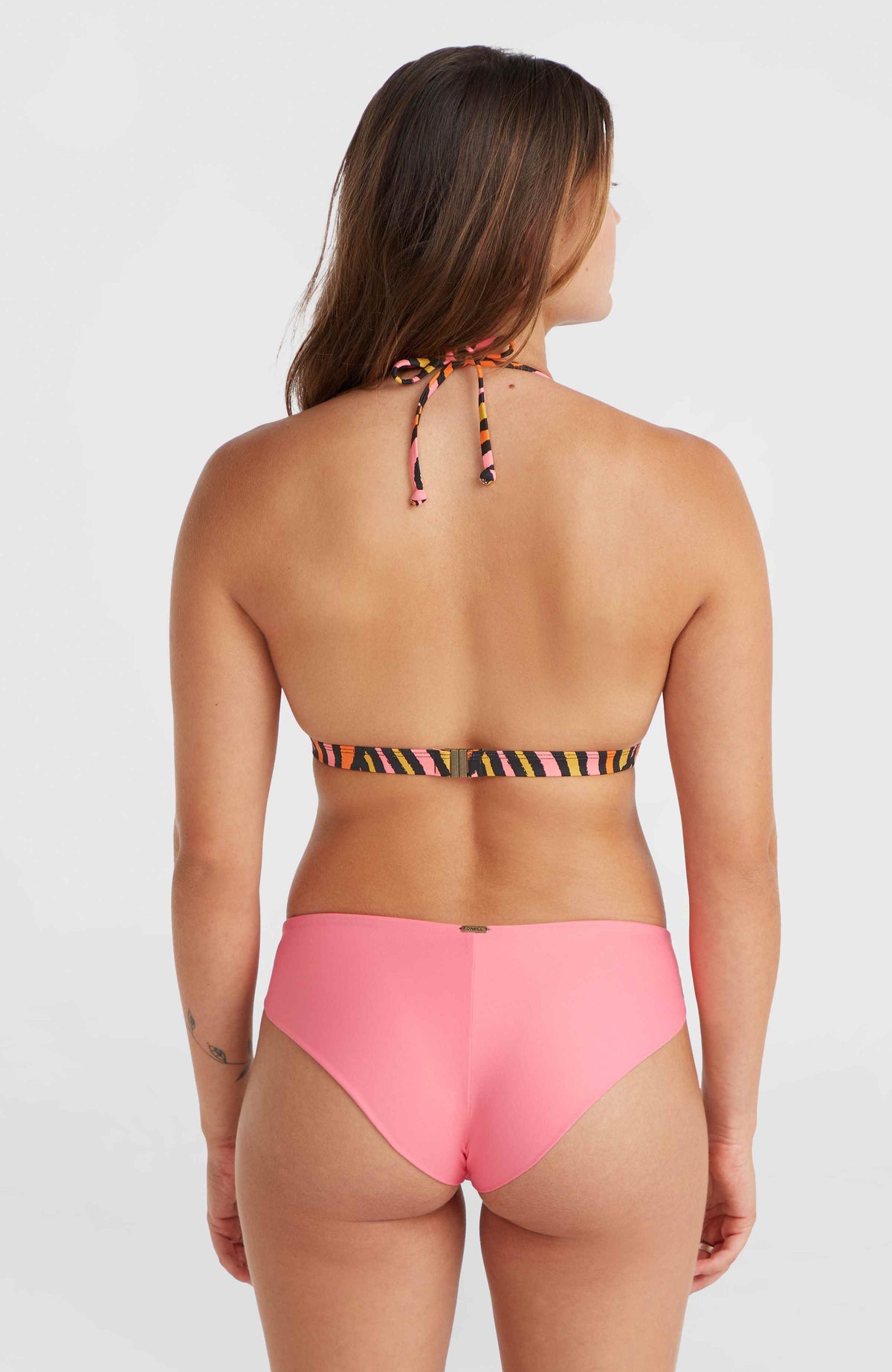 Marga bikinitop | Orange Rainbow Stripe