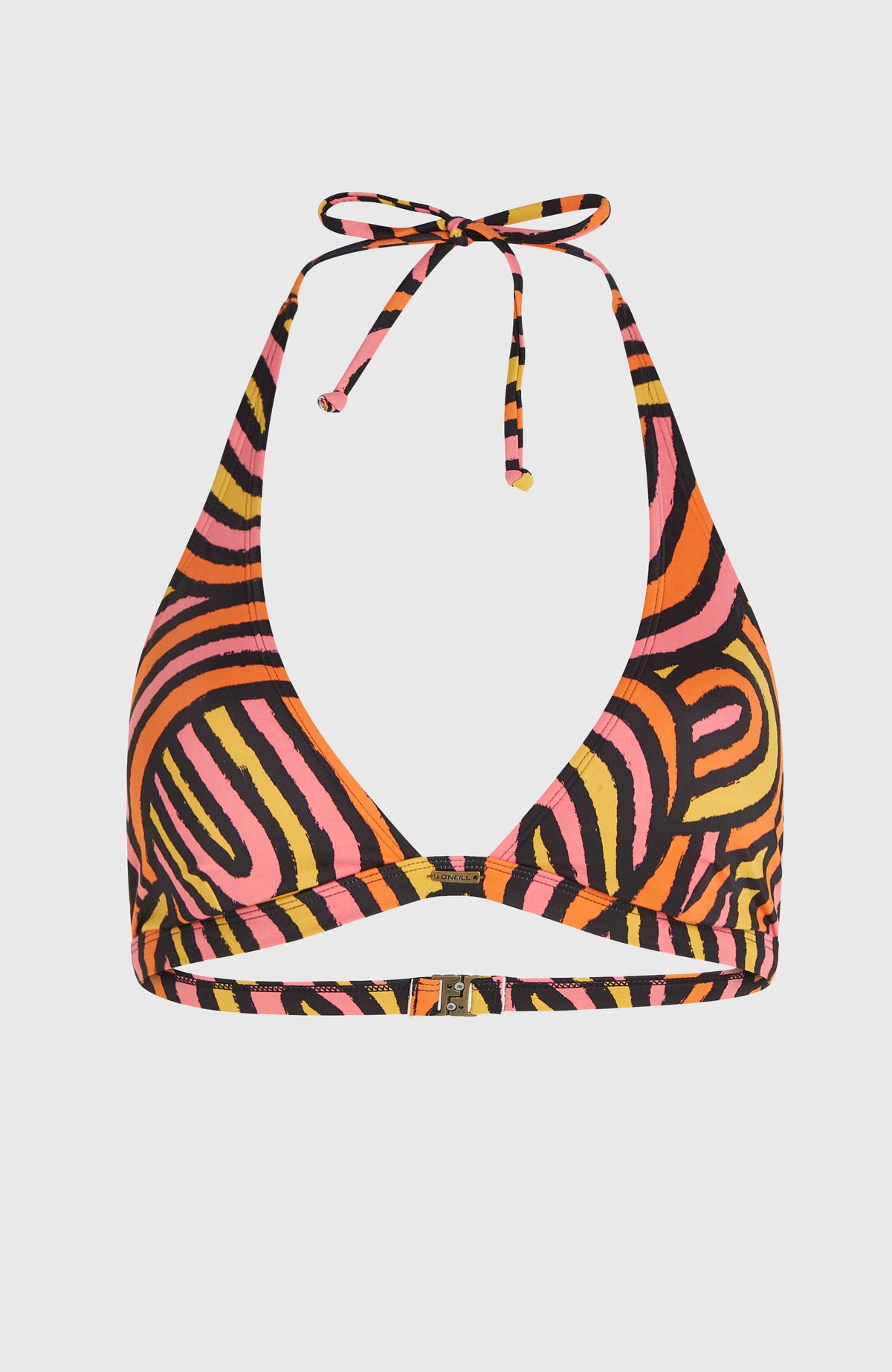 Marga bikinitop | Orange Rainbow Stripe