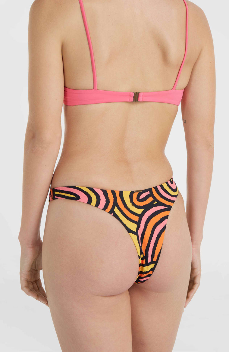 Skye bikinibroekje | Orange Rainbow Stripe
