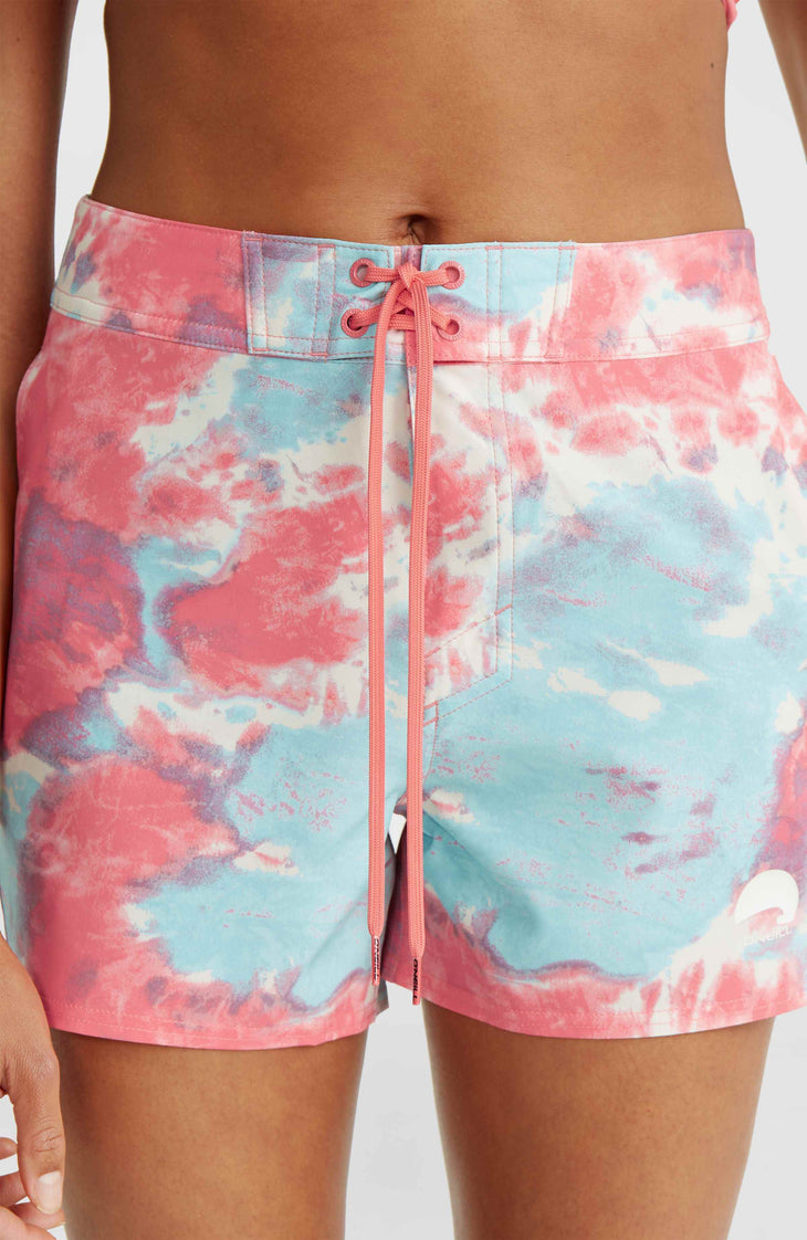 Women of the Wave 14\" boardshort | Pink Ice Cube Tie Dye