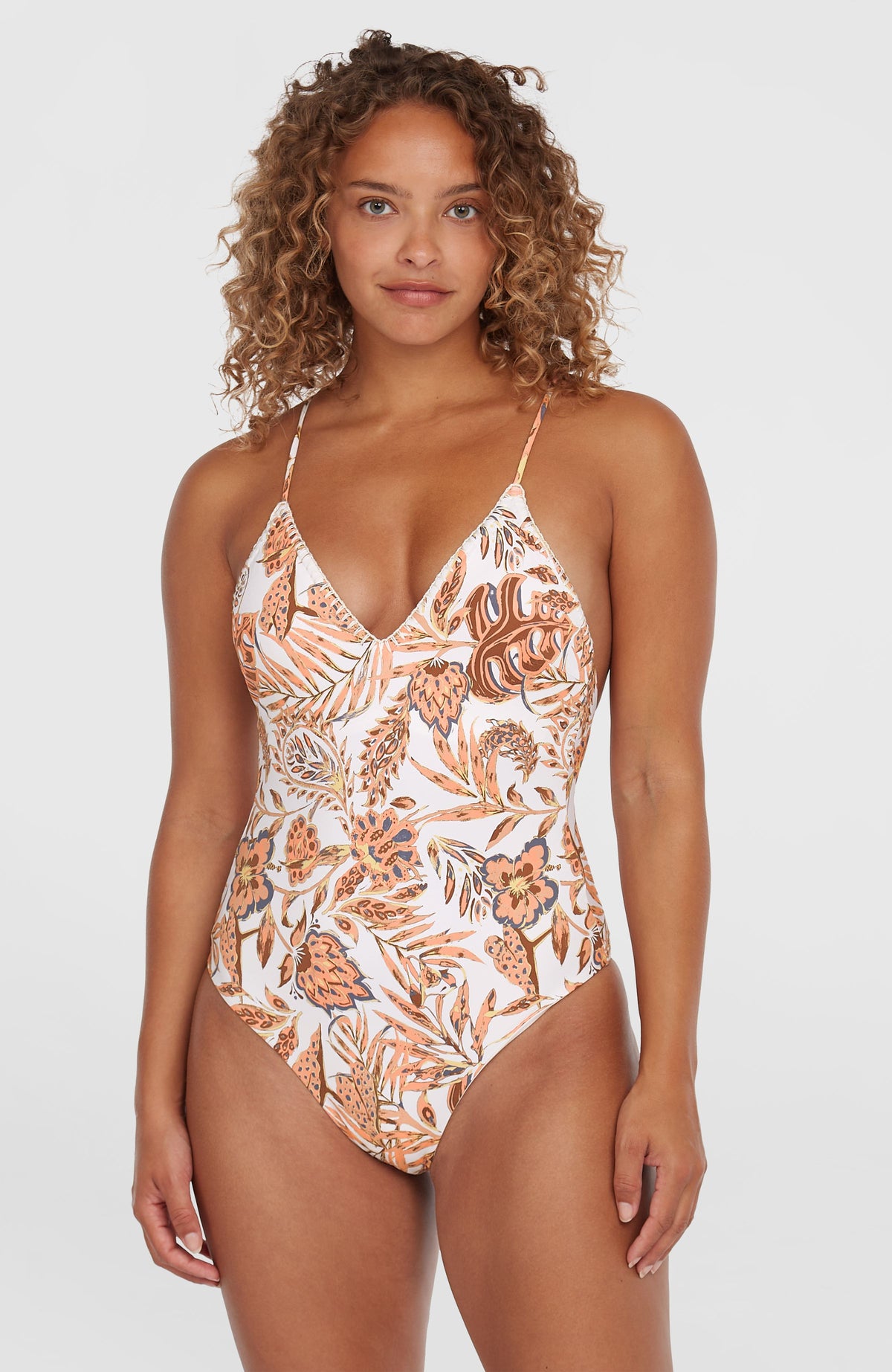 Saltwater Jaida Crochet badpak | Orange Jungle Paisey