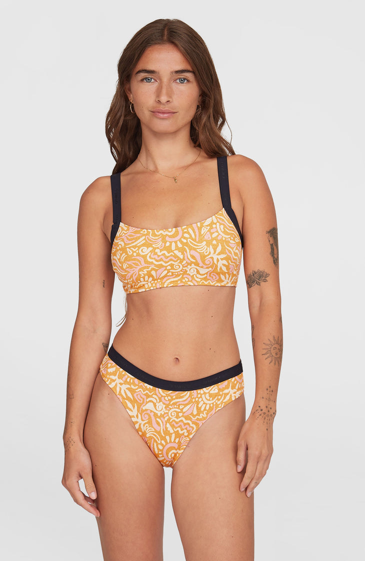 Sport bikiniset | Orange Abstract Wave