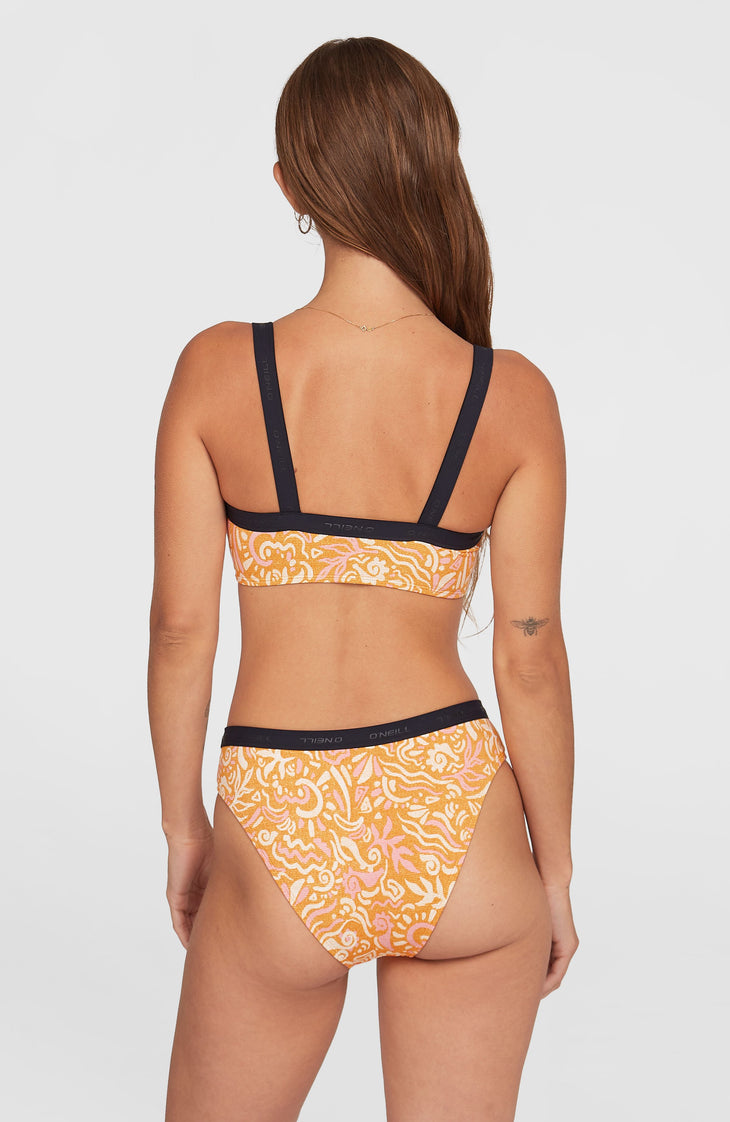 Sport bikiniset | Orange Abstract Wave