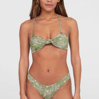 Knot Bandeau Matira bikiniset | Green Textured Jungle