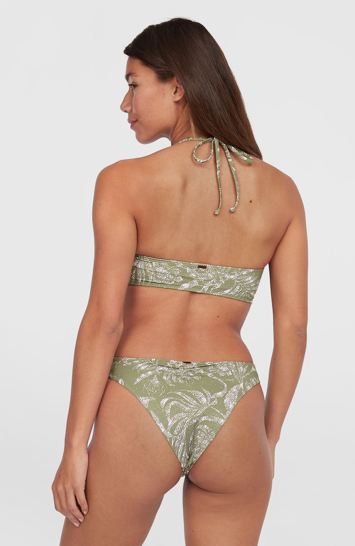 Knot Bandeau Matira bikiniset | Green Textured Jungle