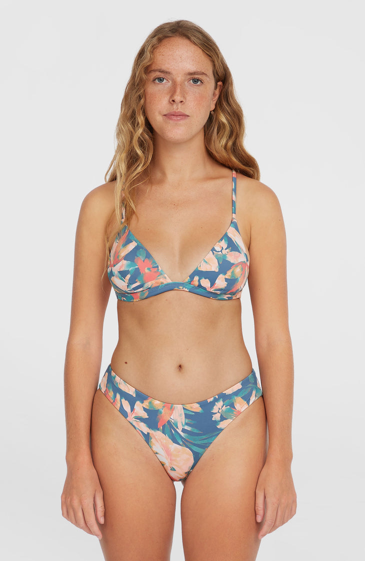 Seaside Tri bikinitop | Blue Painted Tropics