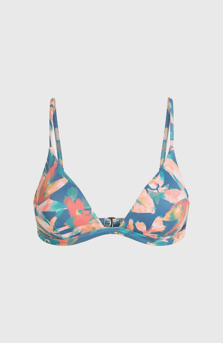 Seaside Tri bikinitop | Blue Painted Tropics