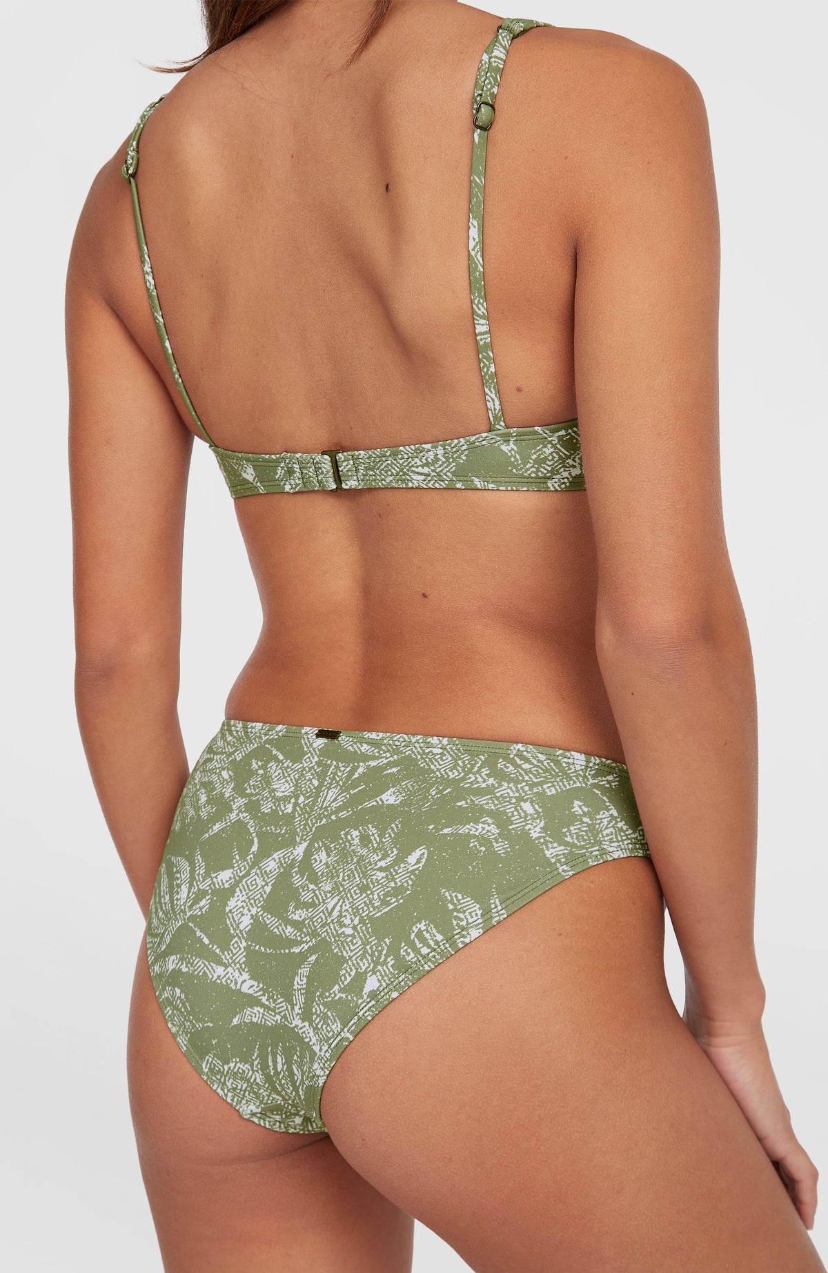 Rita bikinibroekje | Green Textured Jungle