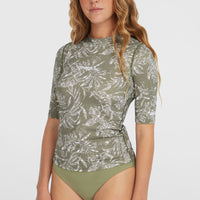 Essentials uv shirt met korte mouwen | Green Textured Jungle