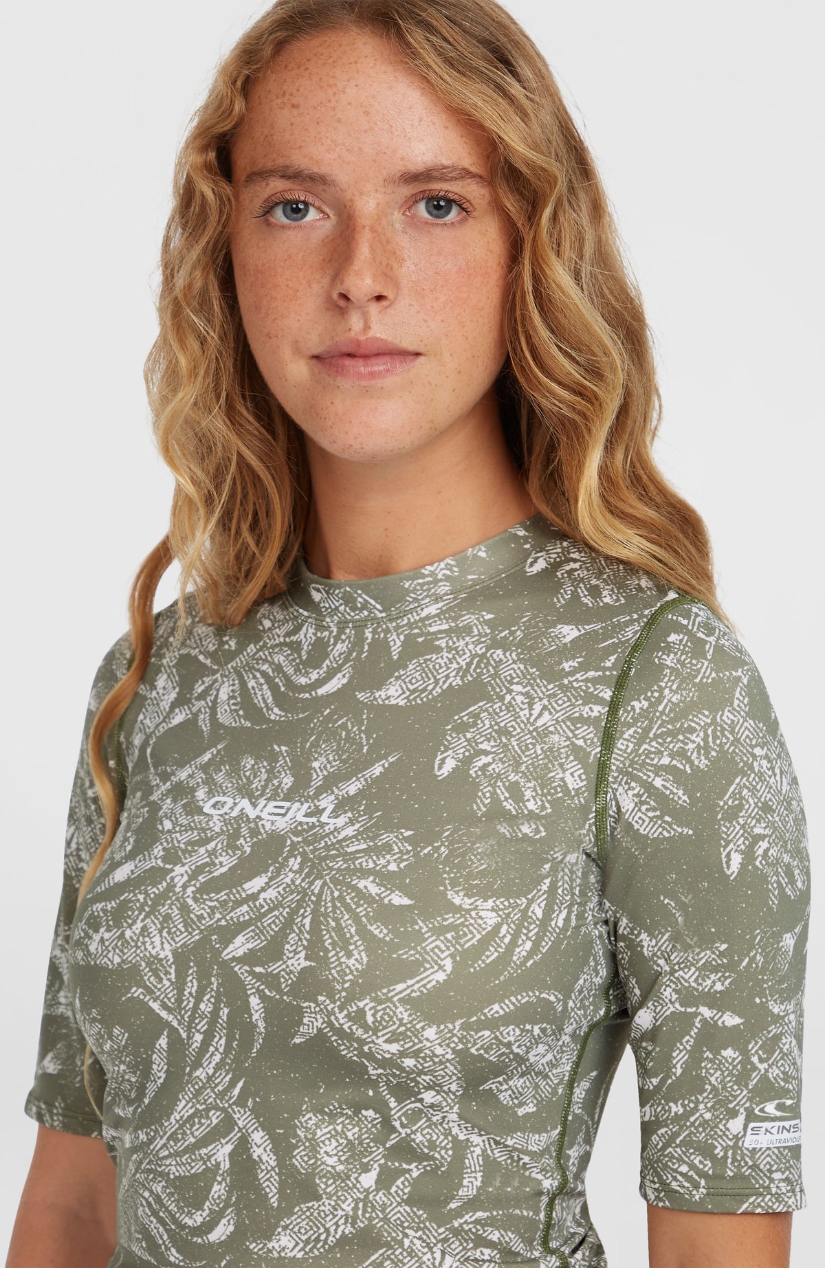 Essentials uv shirt met korte mouwen | Green Textured Jungle