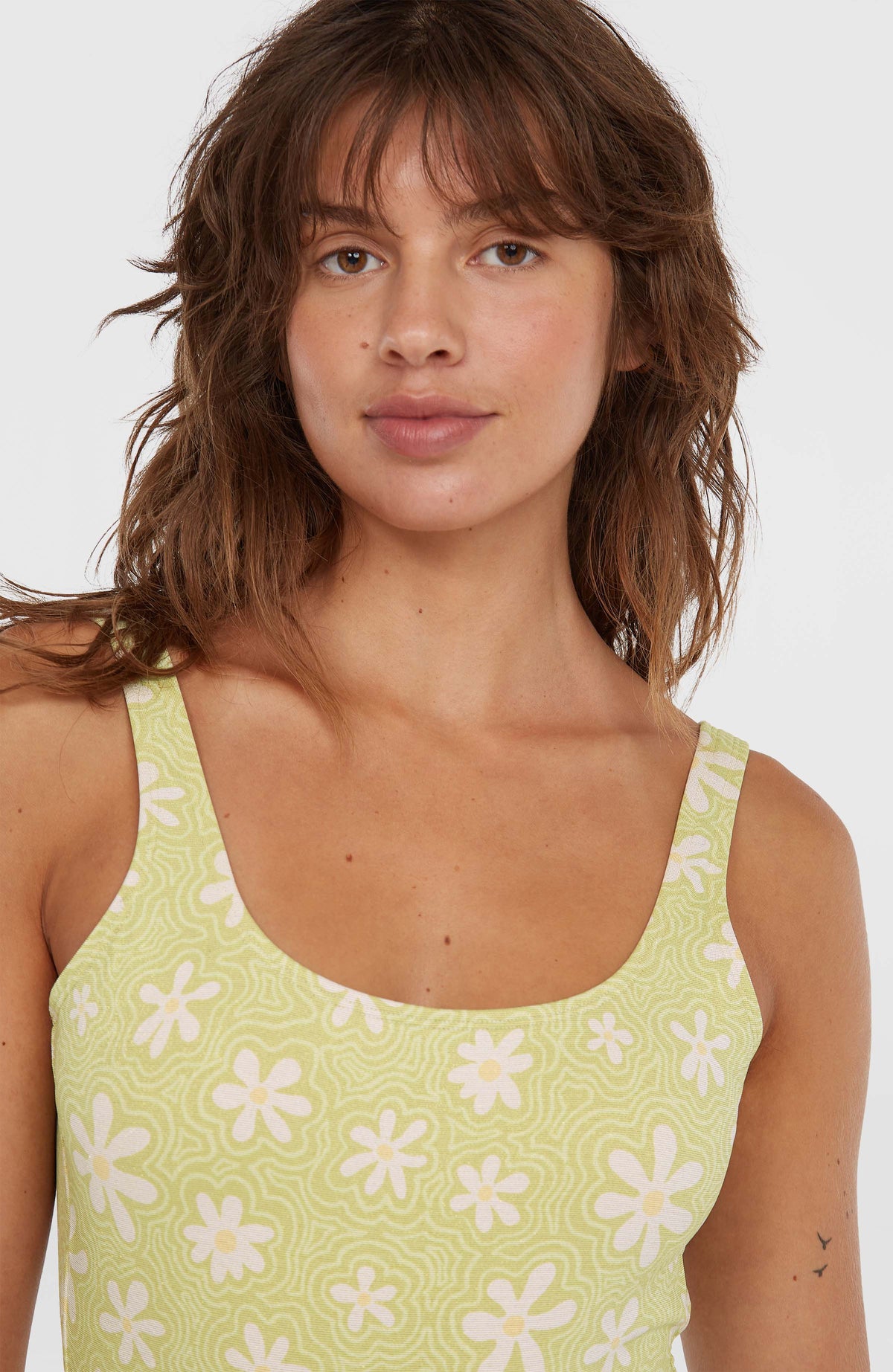Beach Vintage badpak | Green Daisyline