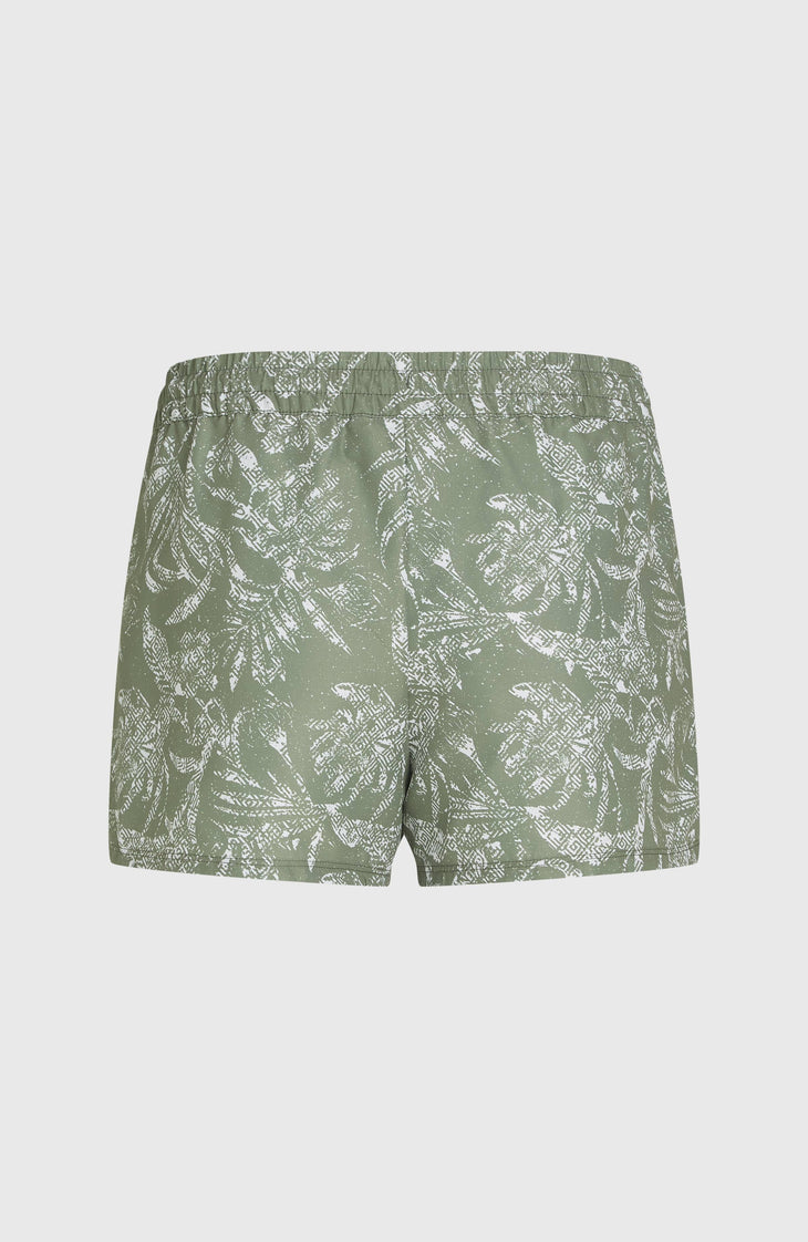 Essentials Print 12'' zwembroek | Green Textured Jungle