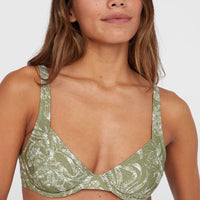 Elsie bikinitop met beugels | Green Textured Jungle