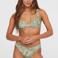 Elsie bikinitop met beugels | Green Textured Jungle