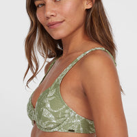 Elsie bikinitop met beugels | Green Textured Jungle