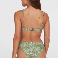 Elsie bikinitop met beugels | Green Textured Jungle