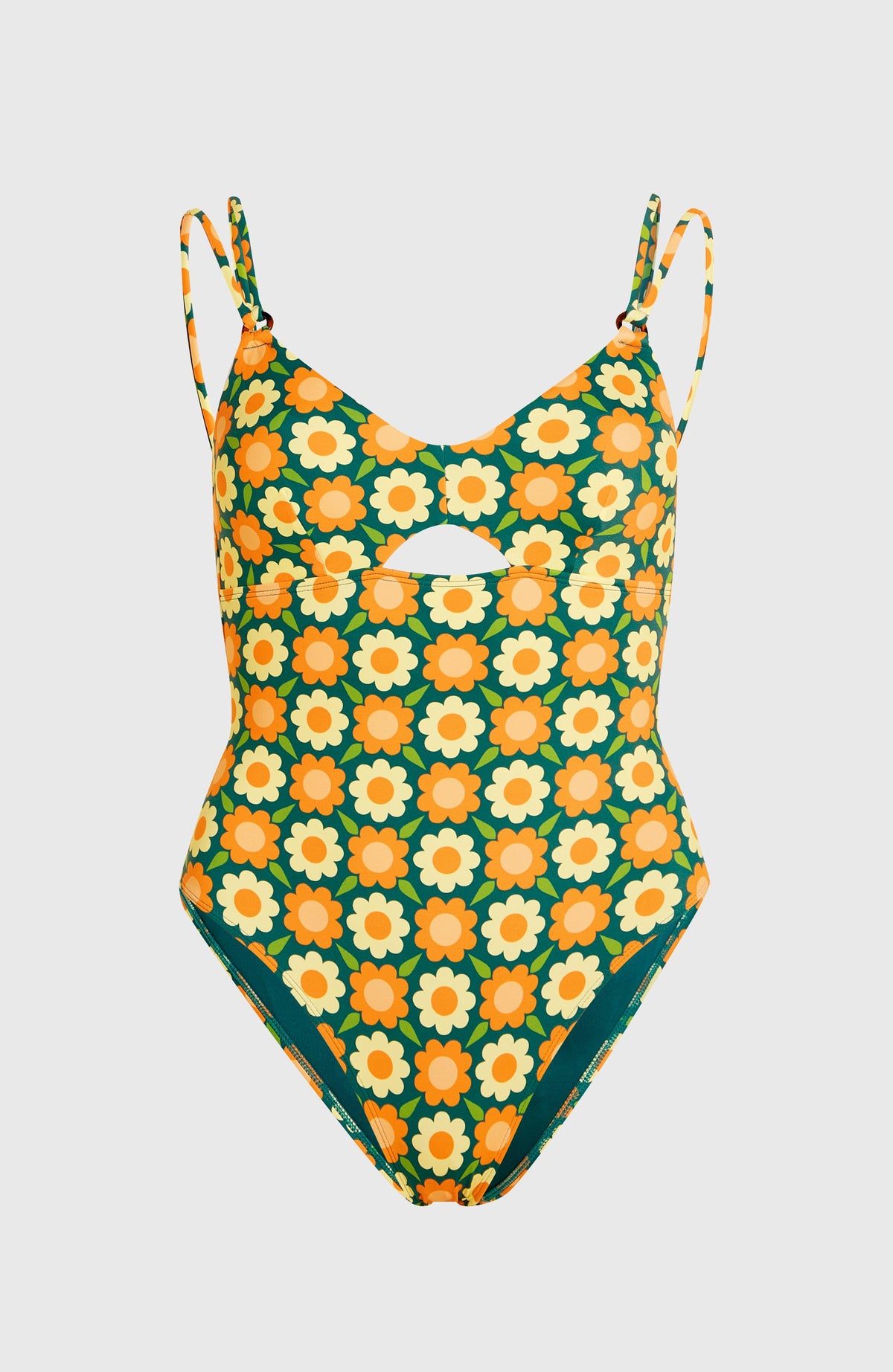 O'Riginals badpak | Green Retro Flower