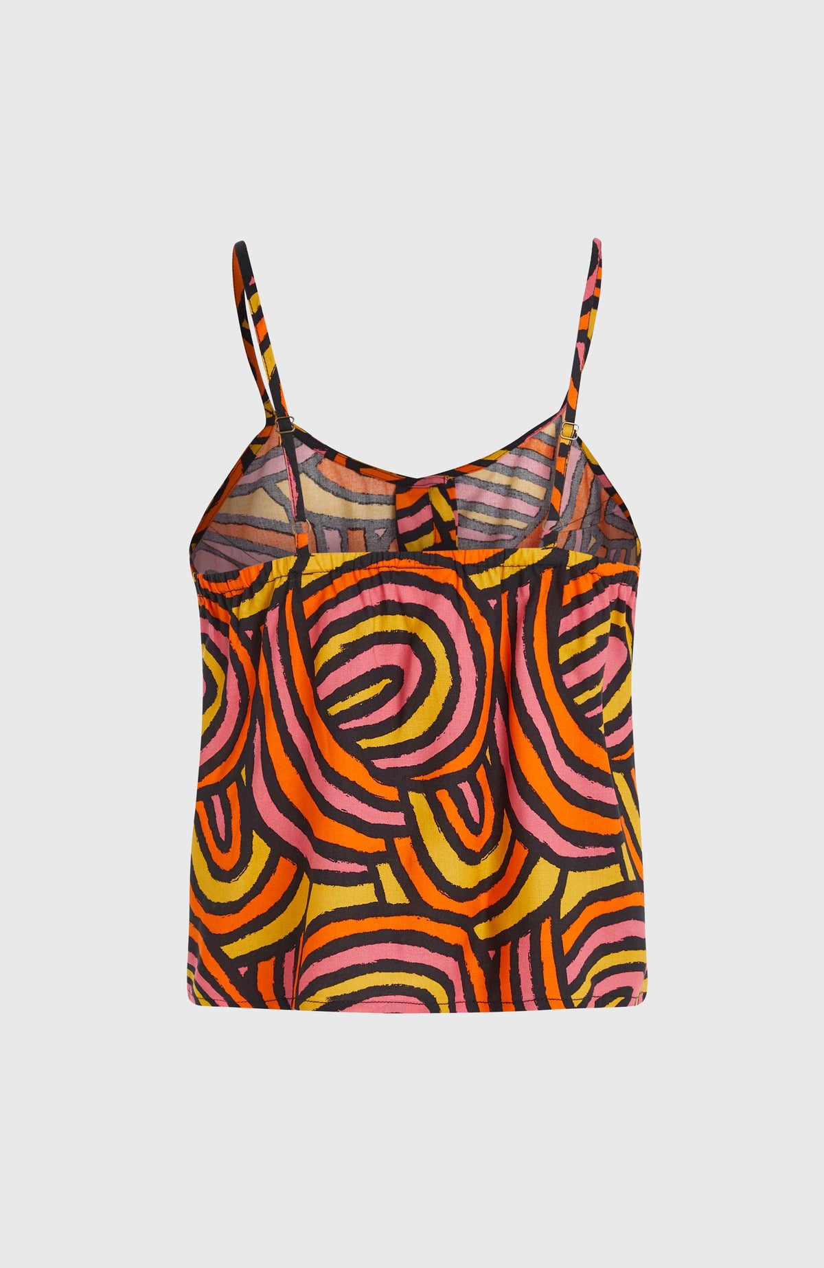 Tiare Woven tanktop | Orange Rainbow Stripe