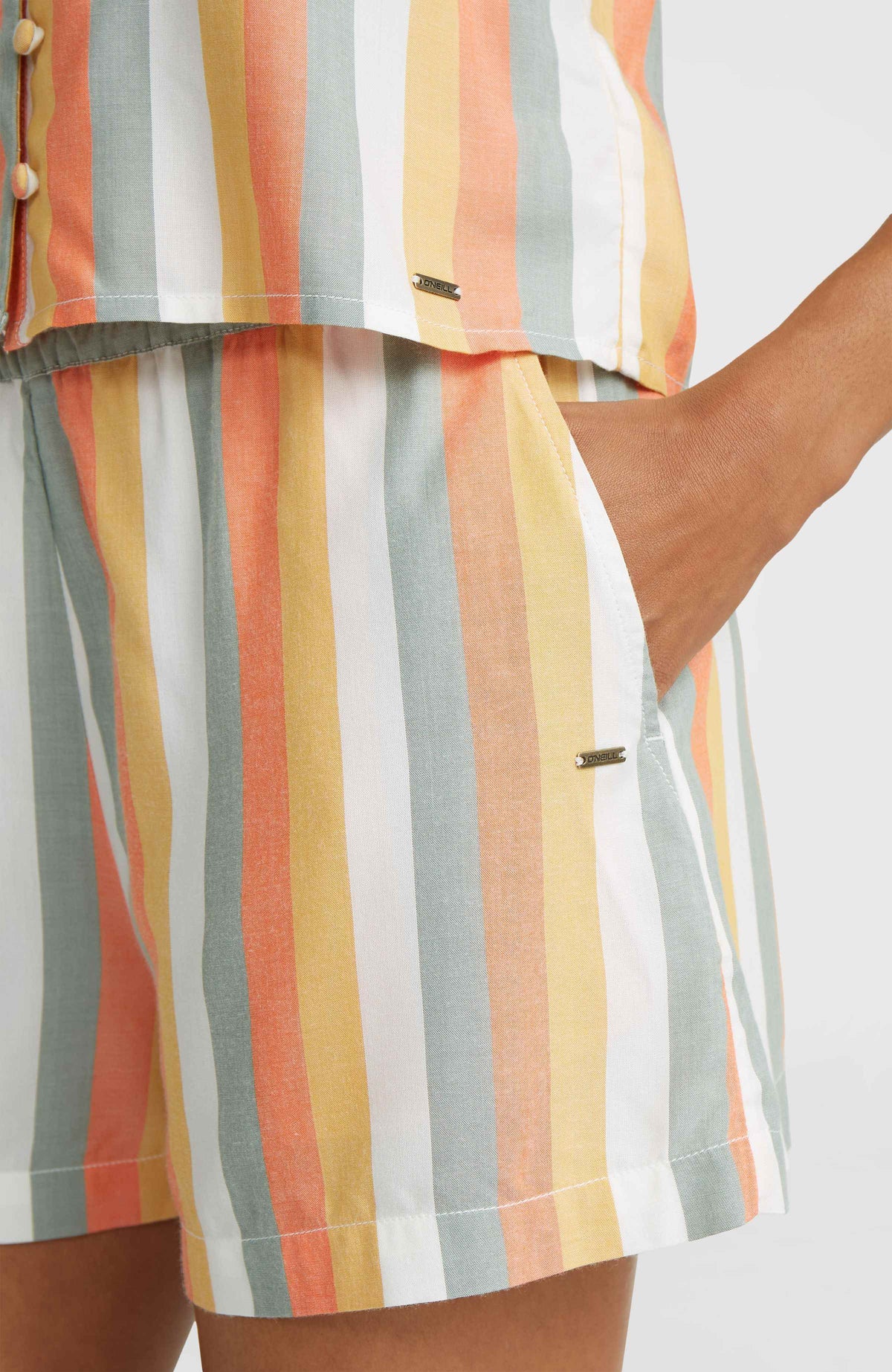 Tiare Woven tanktop | Orange Multistripe