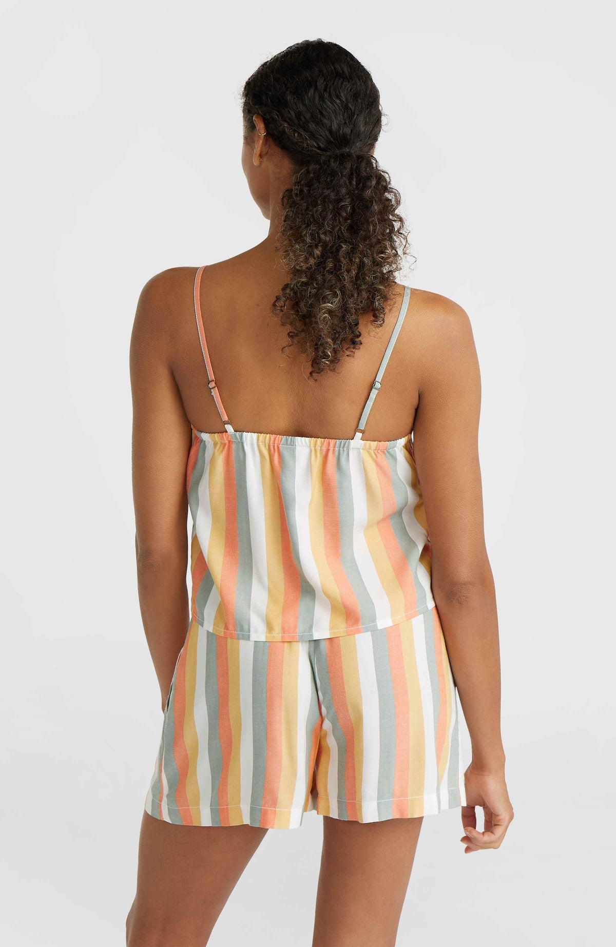 Tiare Woven tanktop | Orange Multistripe