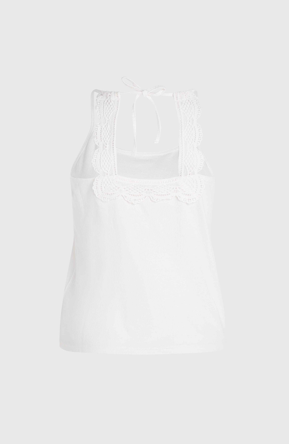Essentials Ava tanktop met kant | Snow White