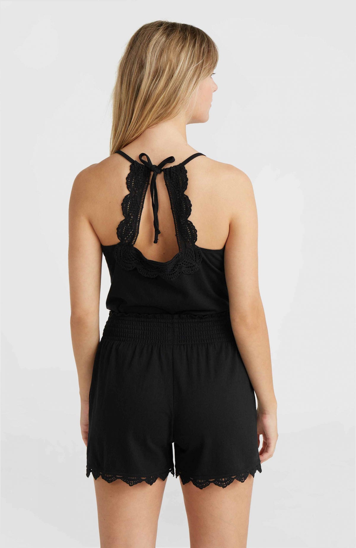 Essentials Ava tanktop met kant | Black Out
