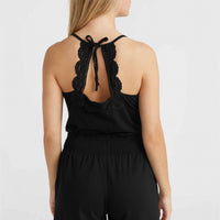 Essentials Ava tanktop met kant | Black Out