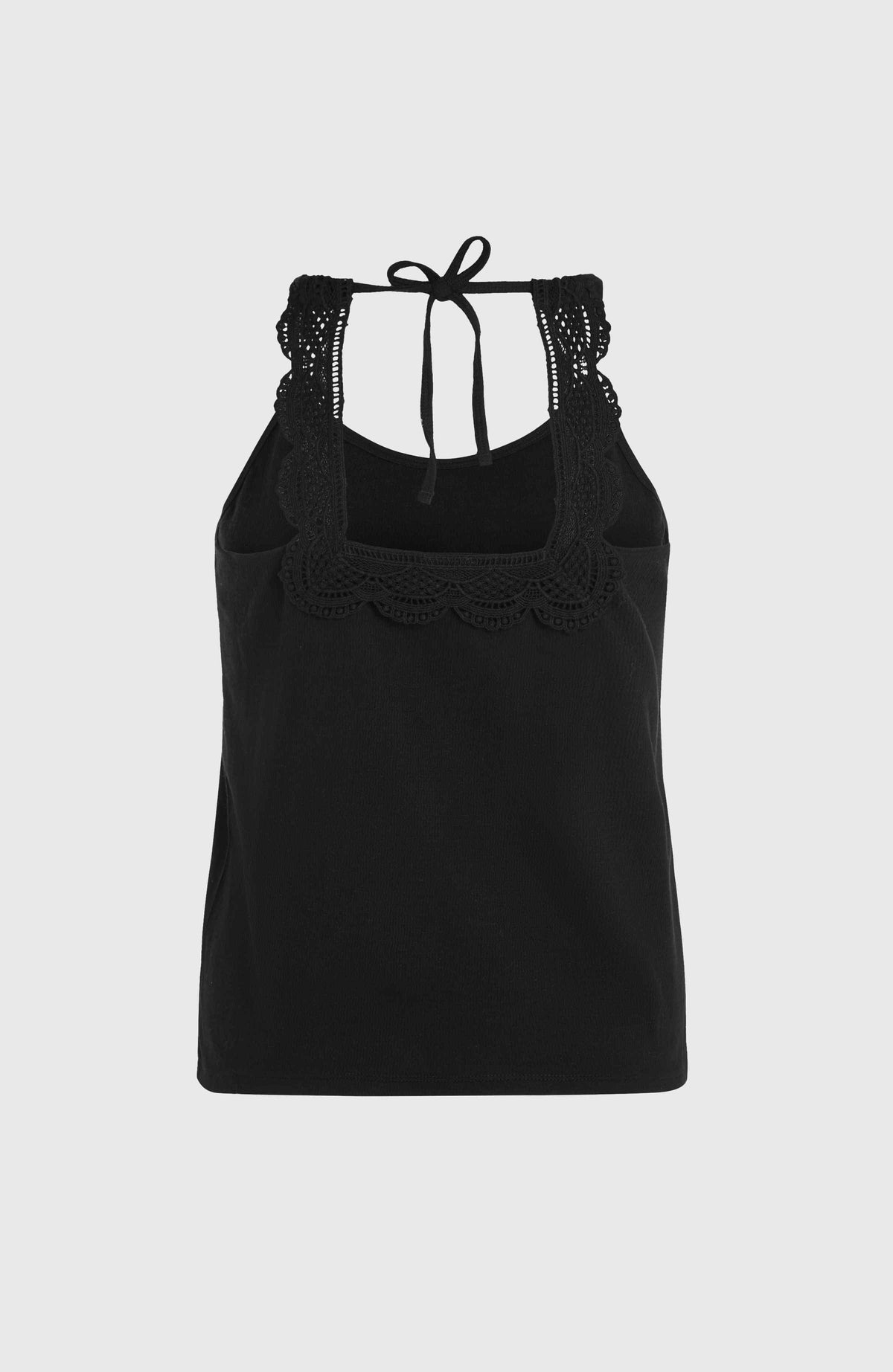Essentials Ava tanktop met kant | Black Out