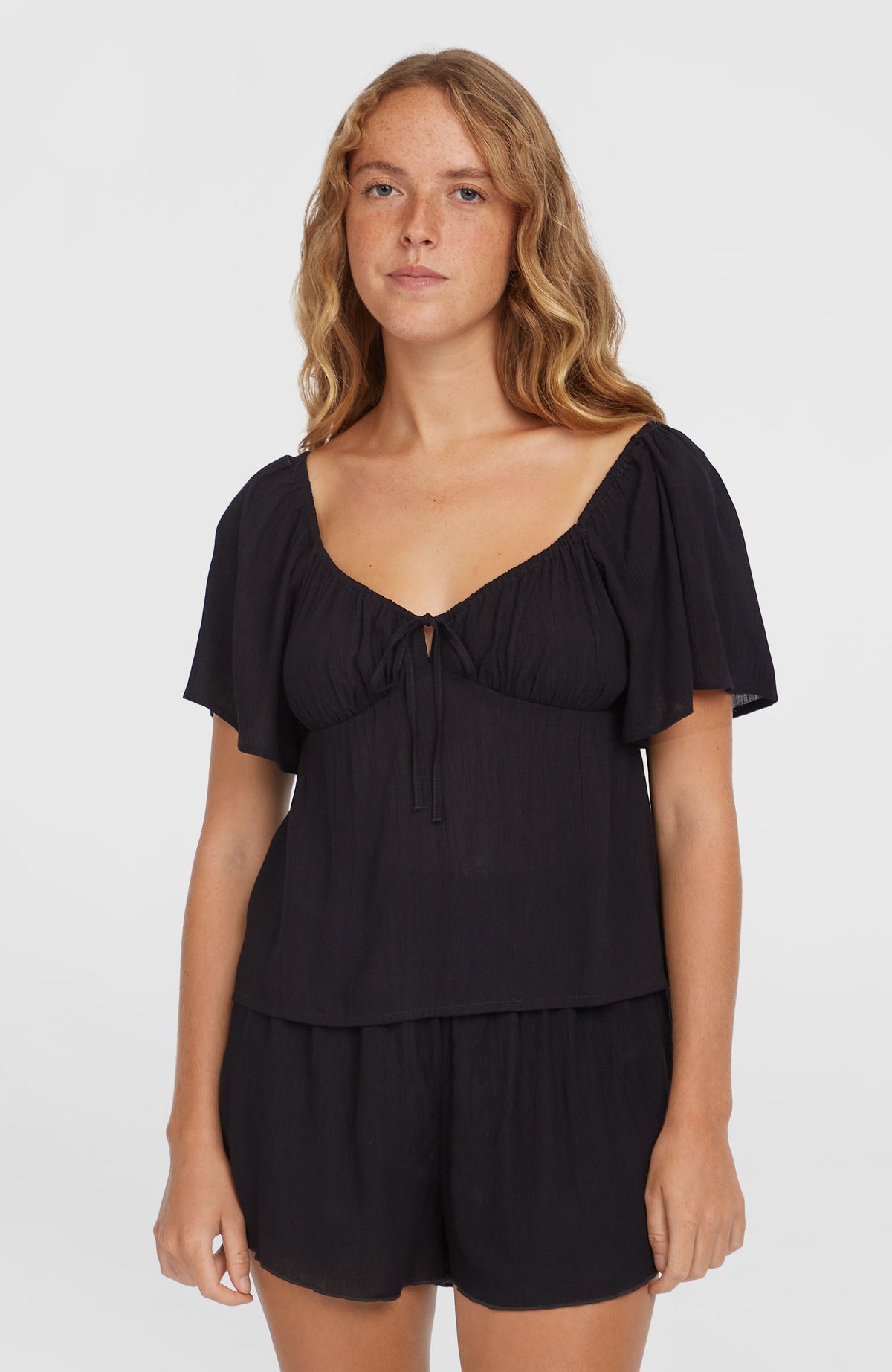 Huges geweven top | Black Out