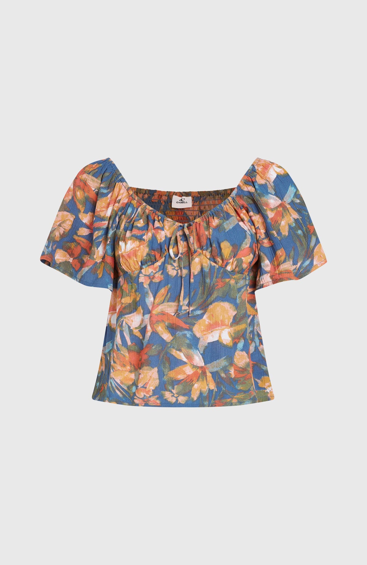 Huges geweven top | Blue Painted Tropics
