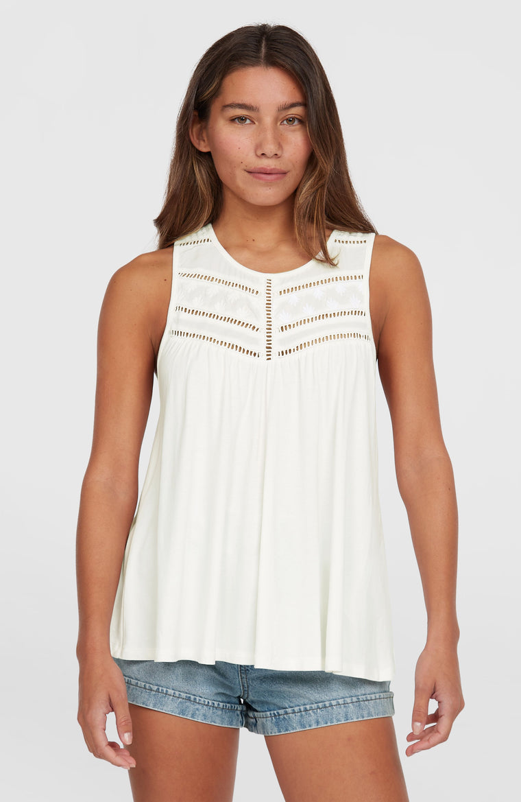 Essentials Tokeena tanktop met borduursel | Snow White