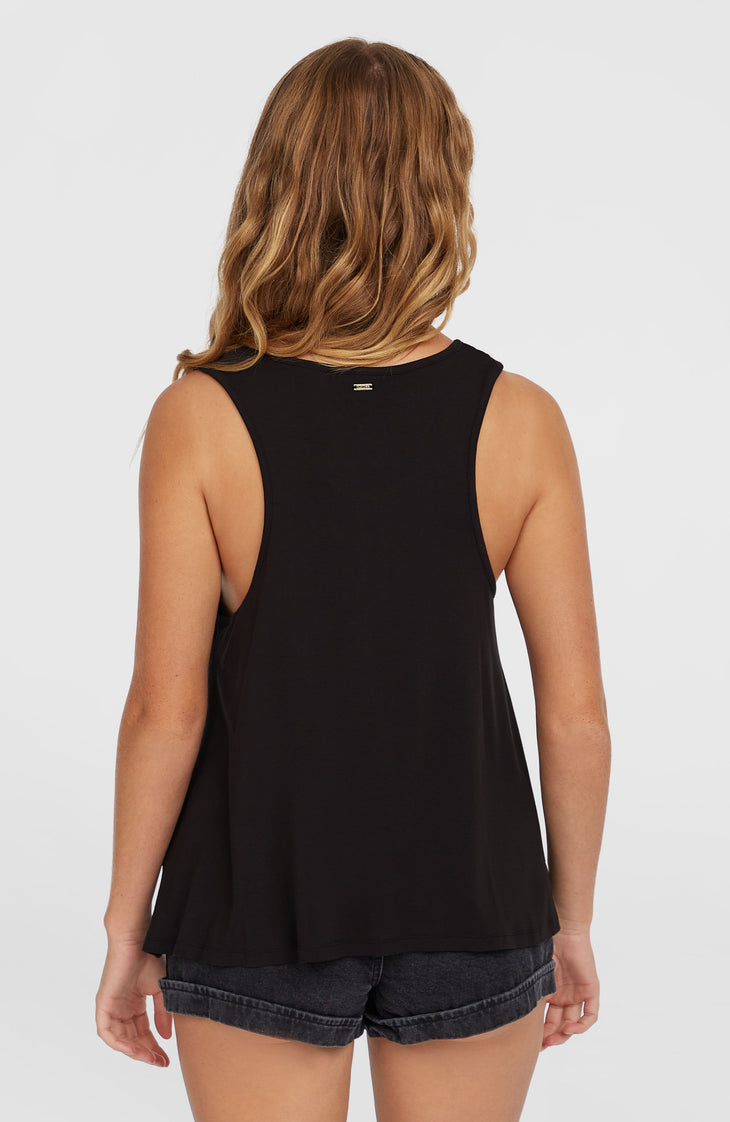 Essentials Tokeena tanktop met borduursel | Black Out