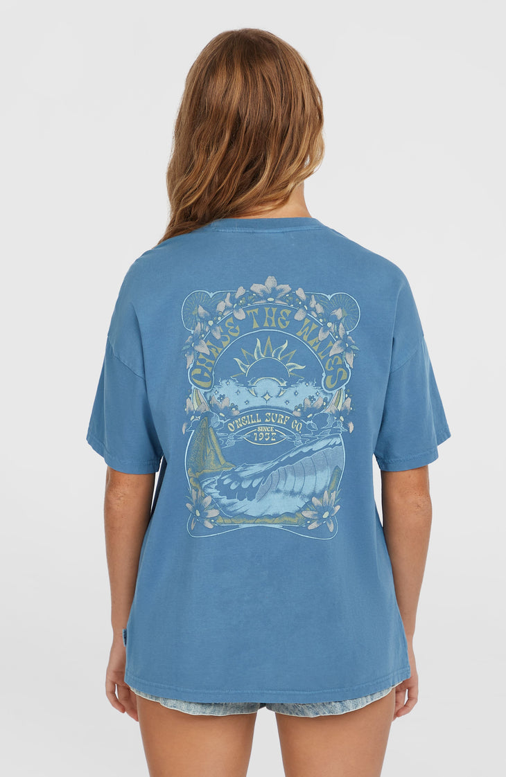 Beach Vintage T-shirt | Copen Blue