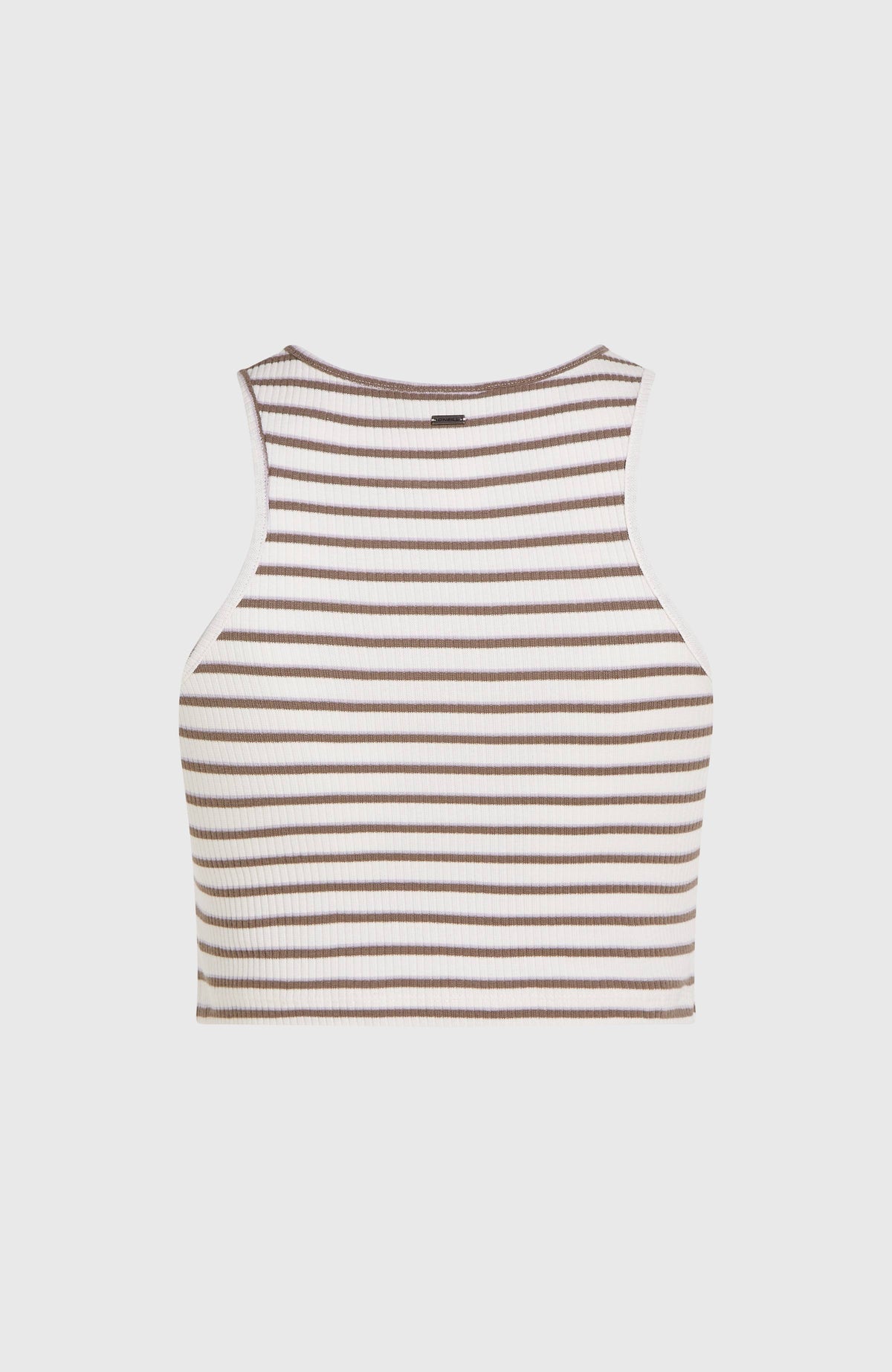 Jess Rib tanktop | White Yarn Dye Stripe