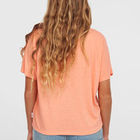 Essentials Script losvallend T-shirt | Coral Pink