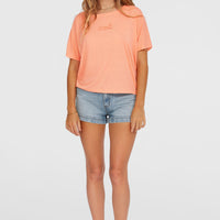 Essentials Script losvallend T-shirt | Coral Pink