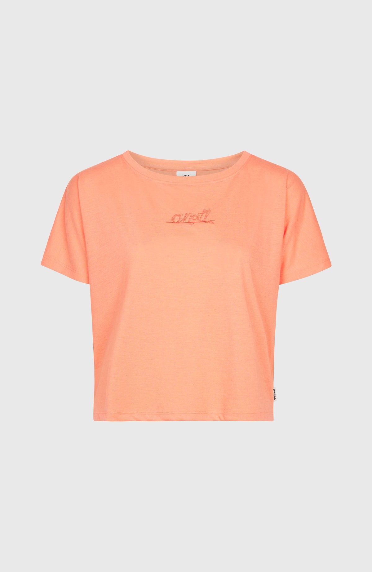 Essentials Script losvallend T-shirt | Coral Pink