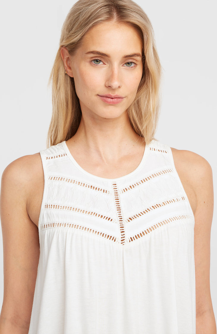 Essentials Tokeena tanktop met borduursel | Snow White